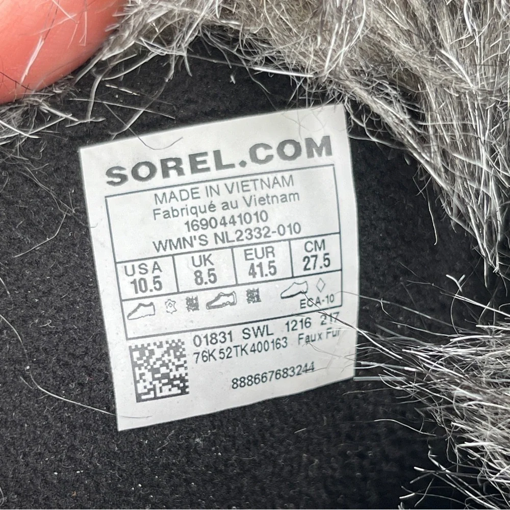 Sorel Tofino II Waterproof Boots Black Stone Size 10.5